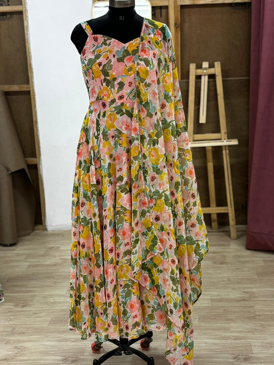 anarkali and dupatta